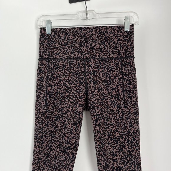 Athleta Brown Black Salutation Stash Pocket Gravel Tight Small Workout Bottom - Picture 3 of 10